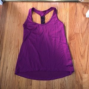 purple athletic tank top